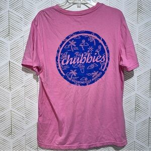 Chubbies The Weekend Has Arrived Graphic Pink Pocket Tshirt Cotton Medium‎